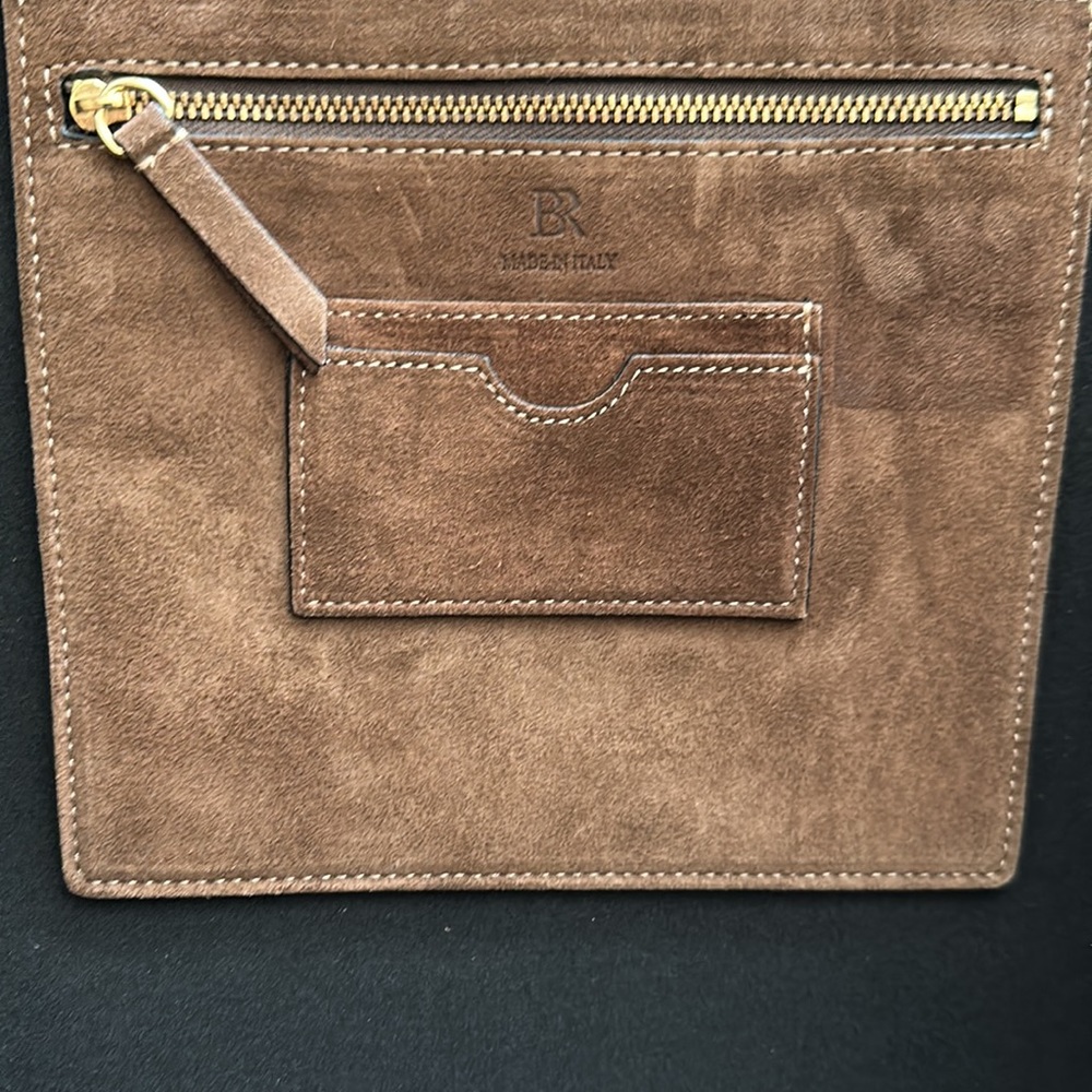 Banana Republic Corso Suede Leather Top Handle Tote Bag - Picture 10 of 11